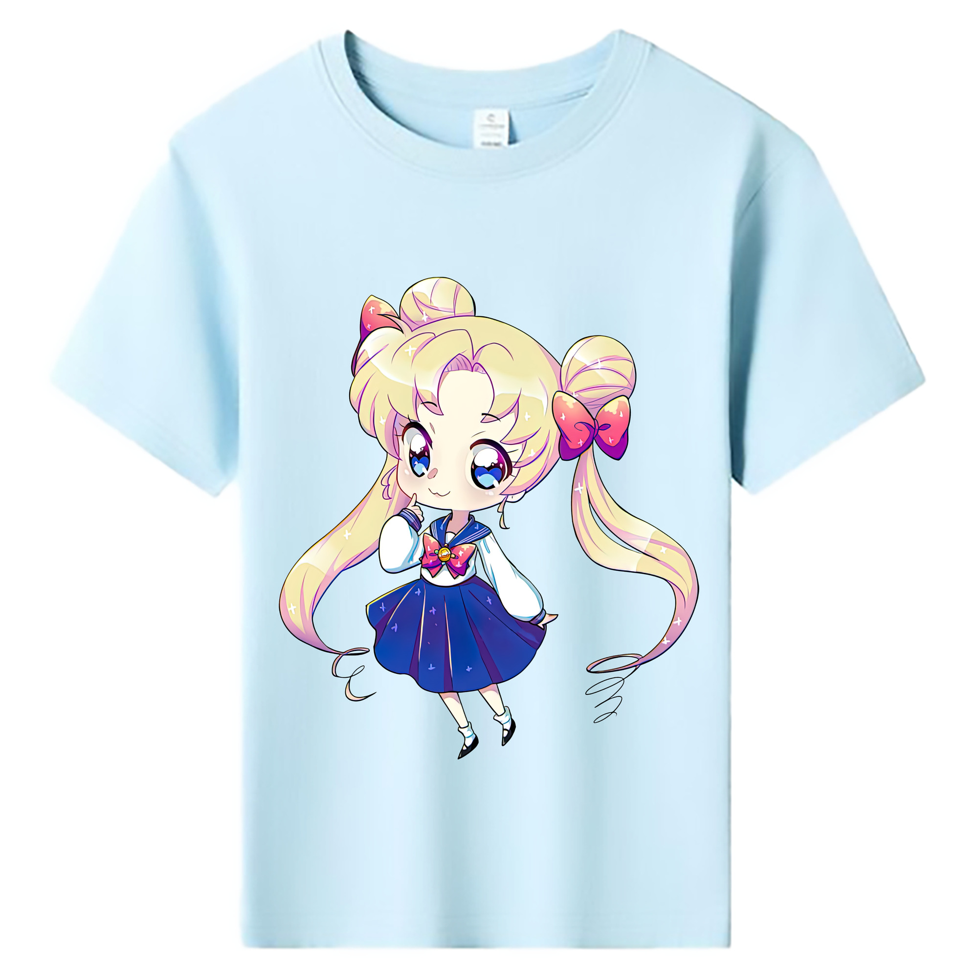 （画像用） 美少女戦士セーラームーン 月野 うさぎ つきの うさぎ Sailor Moon Tsukino Usagi 綿100％キッズTシャツ（フロントプリント）